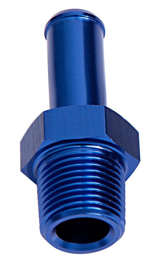 Aeroflow Performance Blue Finish Aeroflow Male NPT to Barb Straight Adapter 1/8" to 1/4" AF841-04 SR