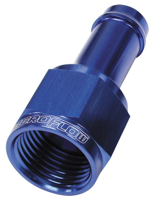 Aeroflow Performance Blue Finish Aeroflow Straight Hose Barb 5/16" to -6AN Female AF411-06-05 SR