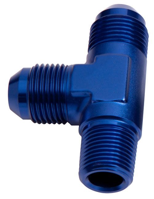 Aeroflow Performance Blue Finish Aeroflow Tee with NPT On Run 1/8" to -4AN AF826-04 SR