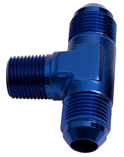 Aeroflow Performance Blue Finish Aeroflow Tee with NPT On Side 1/8" to -4AN AF825-04 SR