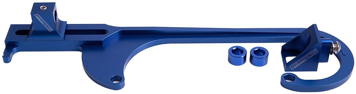 Aeroflow Performance Blue Finish Return spring bracket sold separately part number AF64-20 Aeroflow Billet Throttle Cable Bracket 4150 Style AF64-2026 SR