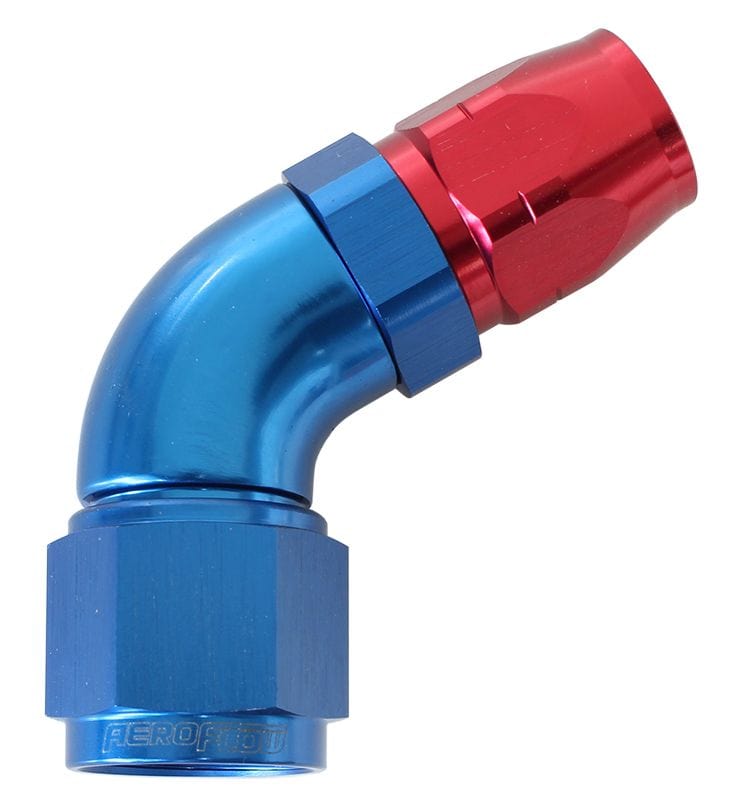 Aeroflow Performance Blue/Red Finish. Suits 100 & 450 Series Hose Aeroflow 550 Series Cutter Style One Piece Swivel 60° Stepped Hose End -10AN to -12 Hose SR
