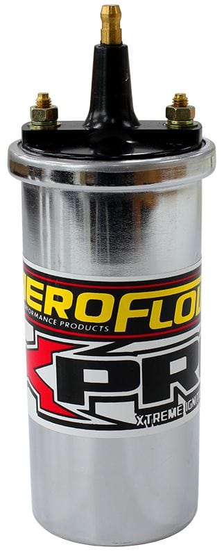 Aeroflow Performance Chrome Finish Aeroflow Round Canister Male Terminal Type Ignition Coil AF4820-8223 SR