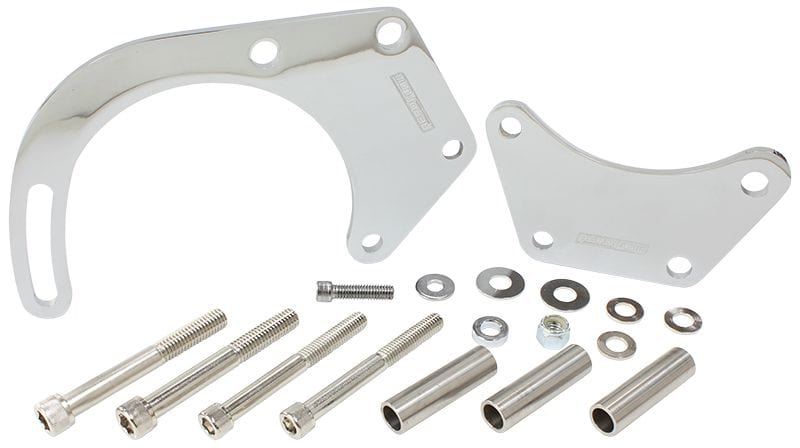 Aeroflow Performance Chrome Finish. Suit Big Block Chevy with Short Water Pump Aeroflow Low Mount Alternator Bracket AF64-4017 SR