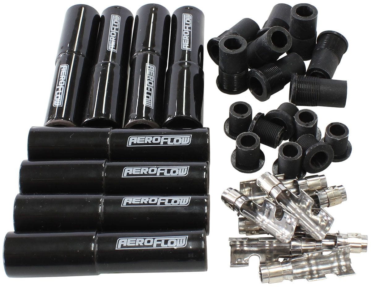 Aeroflow Performance Contains 8 x Boots & 8 x Terminals Aeroflow Xpro Ceramic Straight Boot & Terminal Kit, 8 Pack AF4038-3301C-8 SR