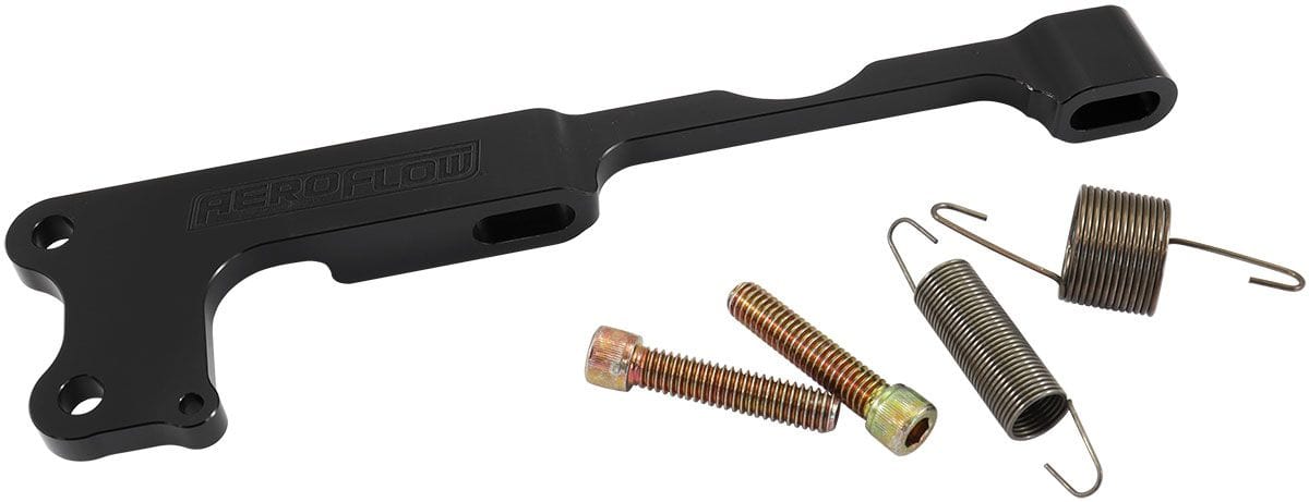 Aeroflow Performance Direct Bolt On Aeroflow Throttle Cable Bracket Designed for Holley Sniper EFI Unit - Black AF64-2173BLK SR