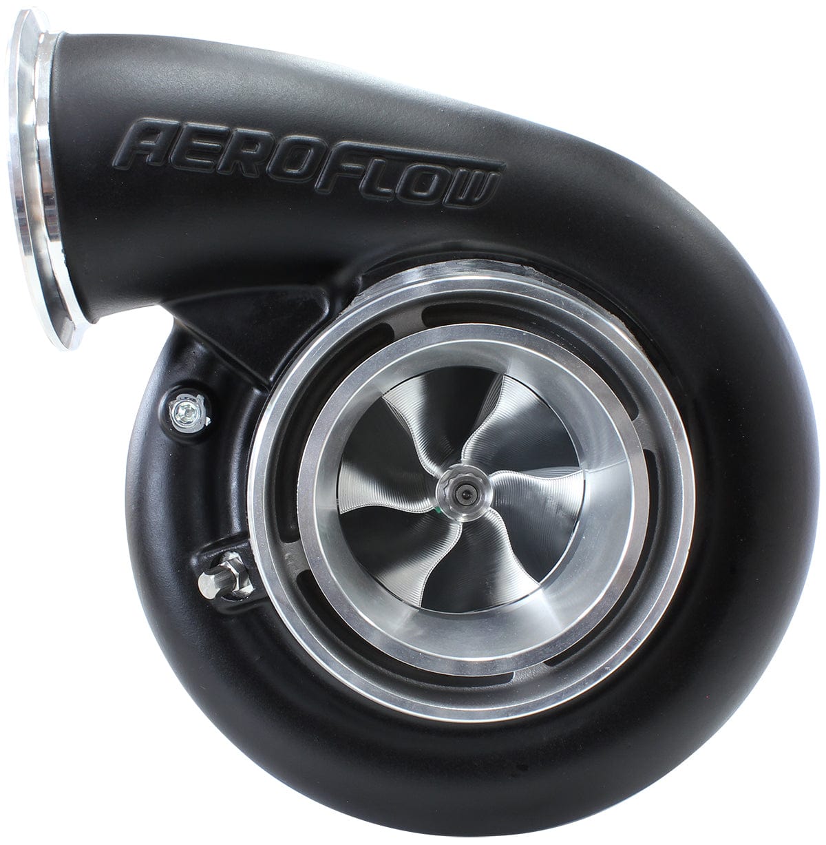 Aeroflow Performance External Wastegate, T4 Twin Entry Inlet Flange, V-Band Exhaust Flange Aeroflow BOOSTED B7875 T4 1.25 Reverse Rotation Turbocharger 1150HP, Hi Temp Black Finish SR