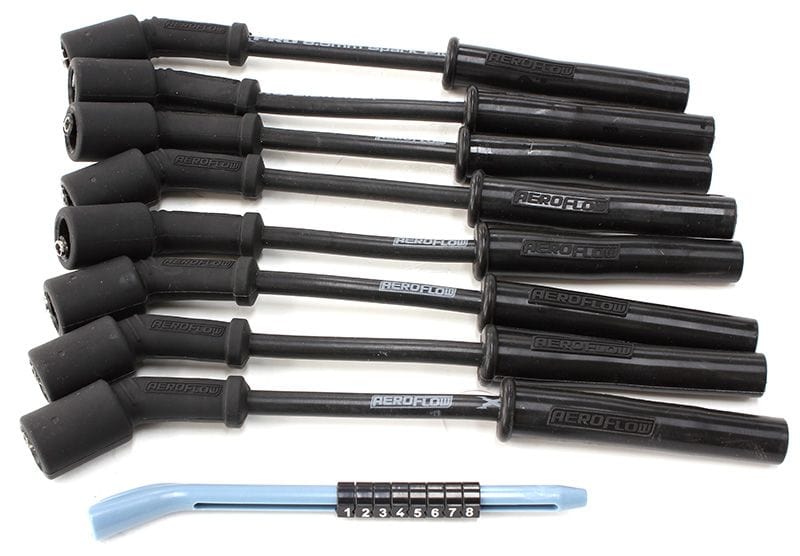 Aeroflow Performance Fits GM LS1 engines, 8" length Aeroflow Xpro Black 8.5mm Spark Plug Wire Sets AF4030-32813 SR
