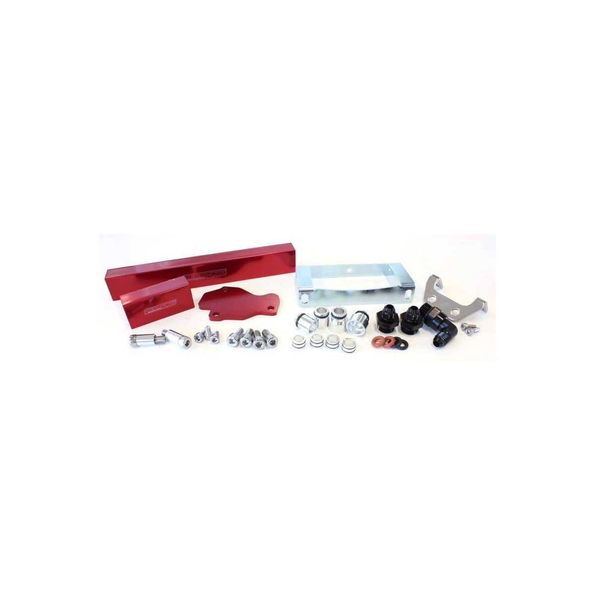 Aeroflow Performance Fuel System Red Mazda 13B 6, 7 & 8 Billet EFI Fuel Rails AF64-2104 SR