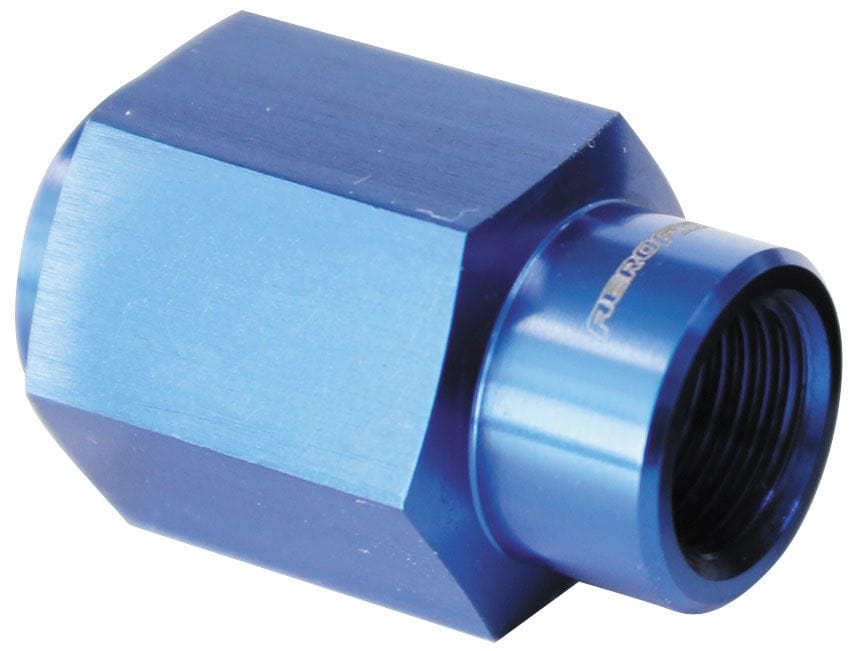 Aeroflow Performance GM LS Series Engines, -4AN female to 1/8" NPT, Blue finish Aeroflow Fuel Pressure Gauge Adapter AF146-02 SR