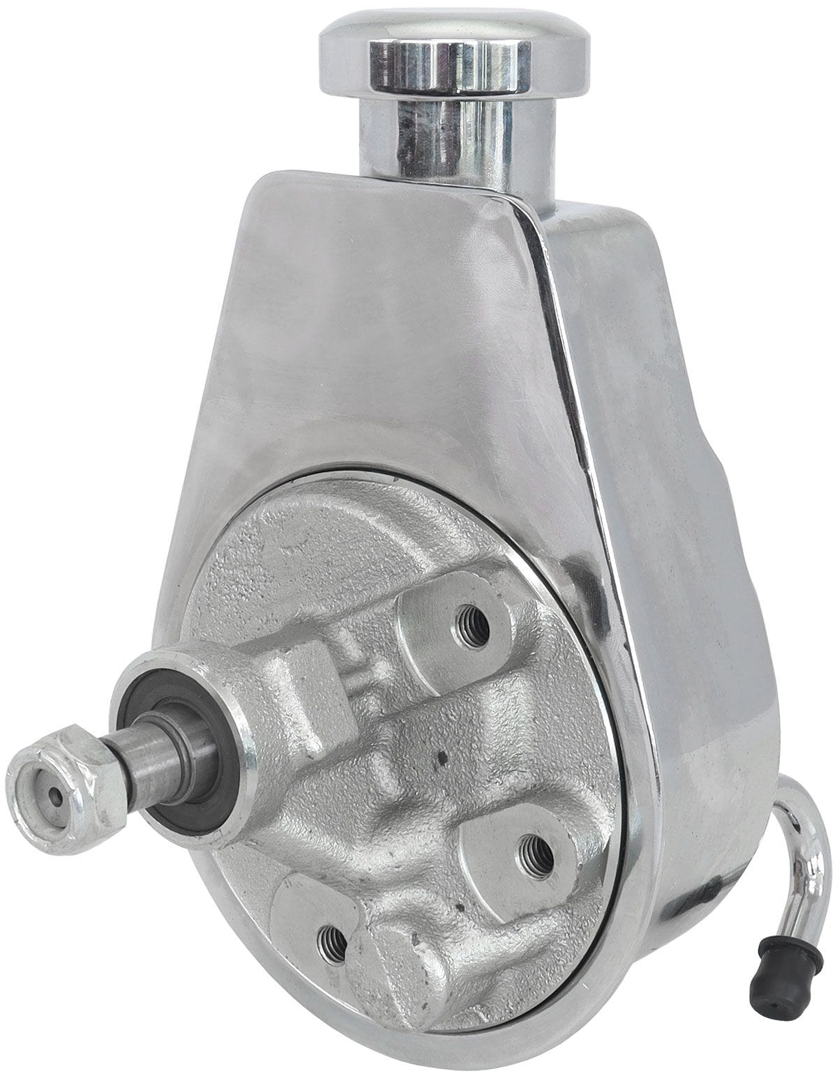 Aeroflow Performance GM Saginaw Pump with No Pulley Aeroflow Saginaw Power Steering Pump - Chrome Finish AF83-1000 SR