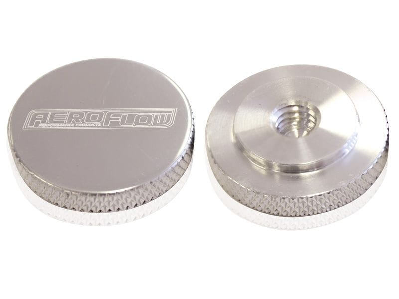 Aeroflow Performance Low profile perfect for tight clearance applications, 1/4" UNC Aeroflow Polished Billet Air Cleaner Nut AF55-1002 SR