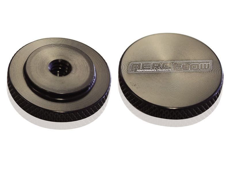 Aeroflow Performance Low profile perfect for tight clearance applications, 5/16" UNC Aeroflow Black Billet Air Cleaner Nut AF55-1003BLK SR