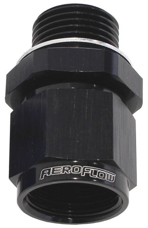 Aeroflow Metric To Female AN Swivel Adapters - Black AF906-08-M12BLK