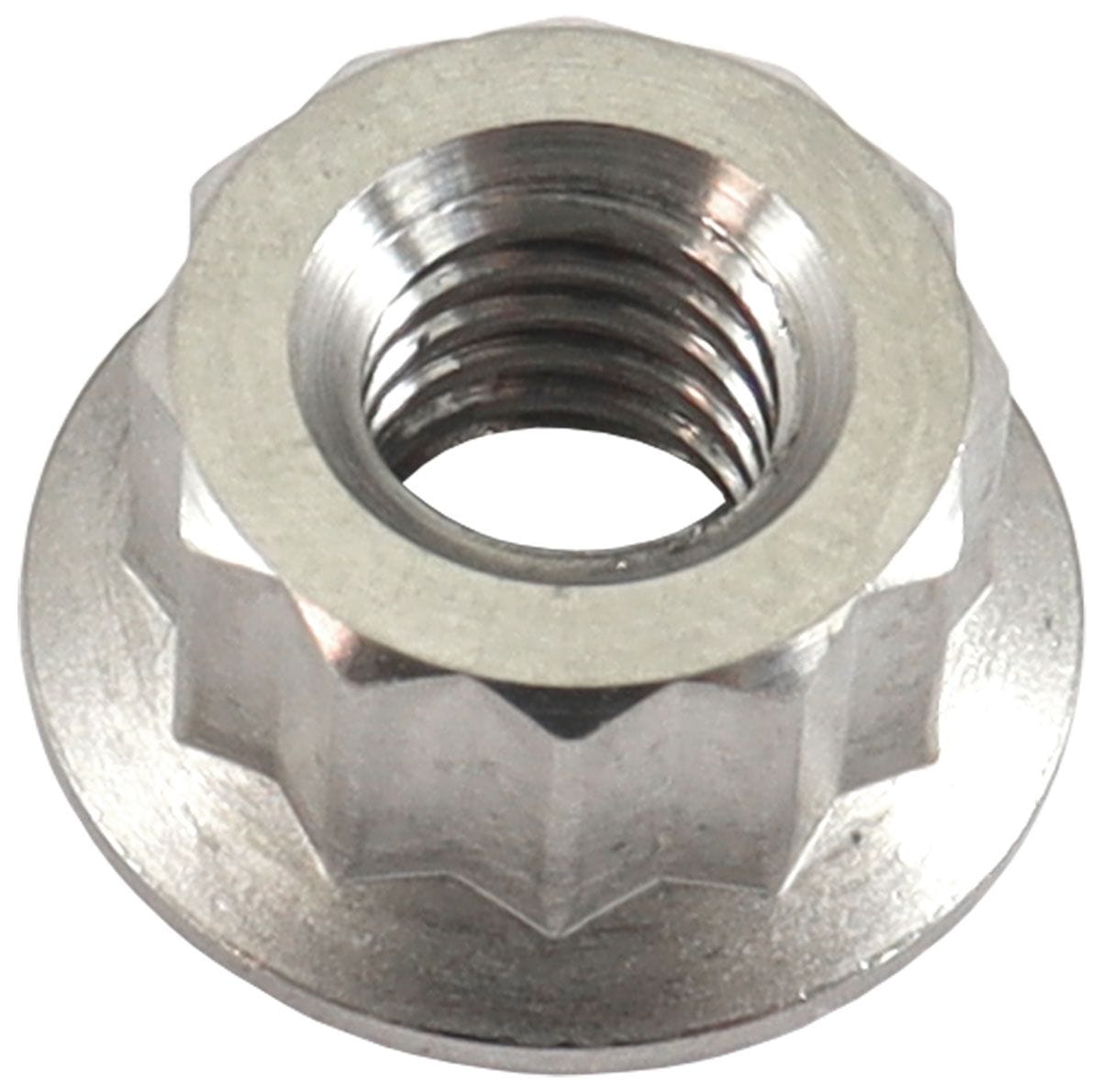 Aeroflow Performance Natural Finish, Sold Single. Aeroflow M6 x 1.00mm Titanium 12 Point Nut AF3501-0010 SR