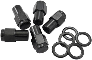 Aeroflow 0.750" Shank Closed Black Wheel Nuts - M12 x 1.50mm AF3026-7000