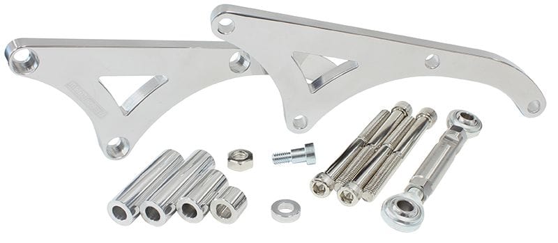 Aeroflow Performance Polished Finish. Suit Holden V8, driver side Aeroflow Mid Mount Billet Alternator Bracket AF64-4033 SR
