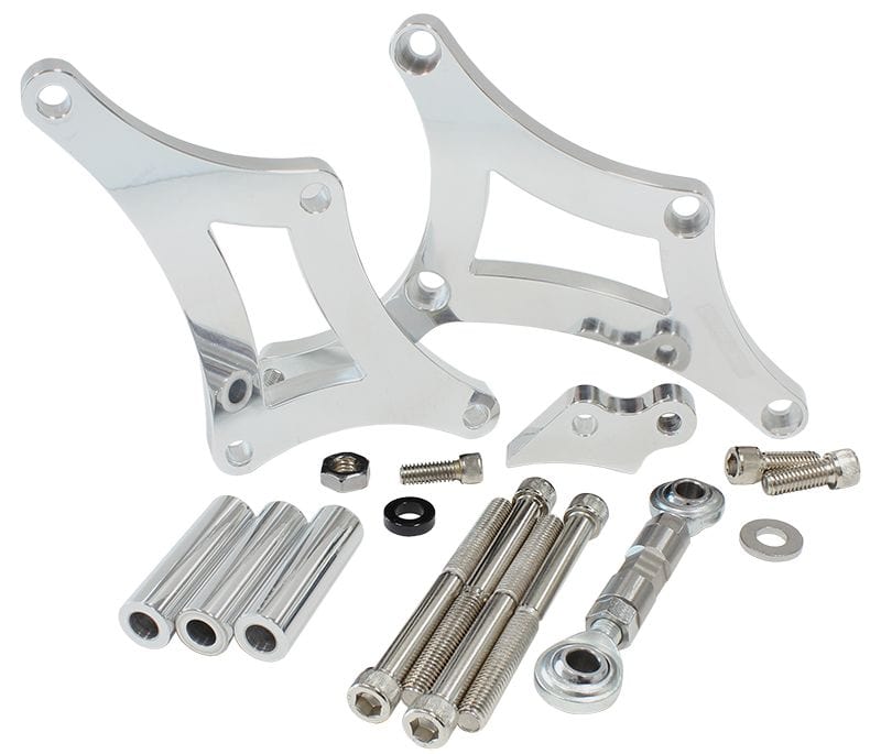 Aeroflow Performance Polished Finish. Suit Torana V8 LH-LX-UC, driver side Aeroflow Low Mount Billet Alternator Bracket AF64-4035 SR