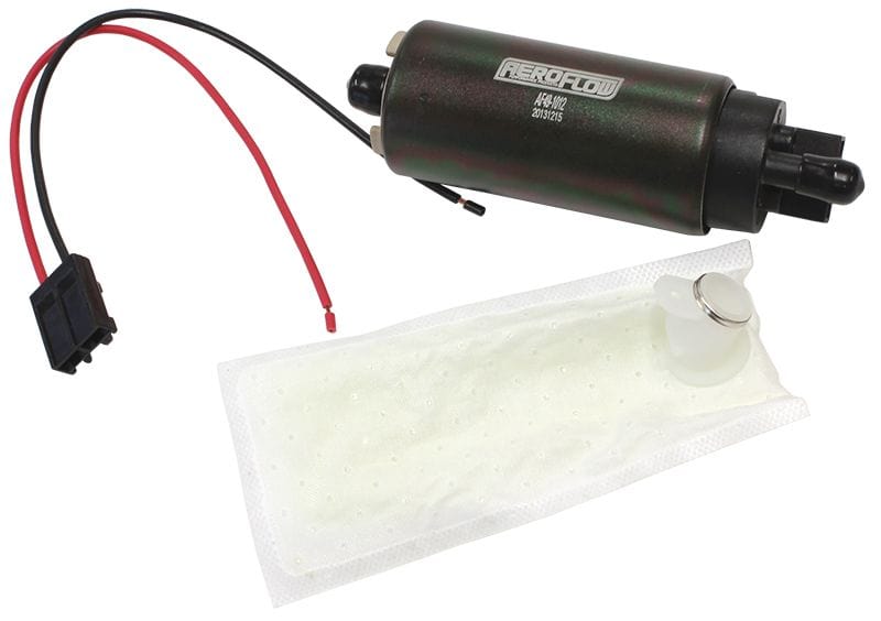 Aeroflow Performance Screen Inlet, 5/16" Barb Outlet, 180 lph@3 bar, with harness, similar Aeroflow EFI Electric In-tank Fuel Pump 500 HP AF49-1012 SR