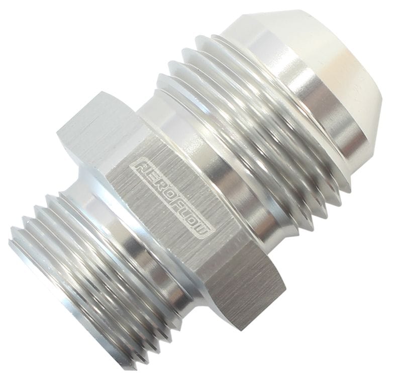 Aeroflow Performance Silver Finish Aeroflow 1/2" BSPP to -8AN Adapter AF752-08S SR