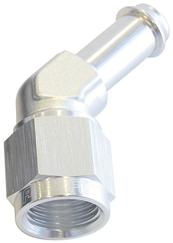Aeroflow Performance Silver Finish Aeroflow 45° Hose Barb 5/16" to -6AN AF412-06-05S SR