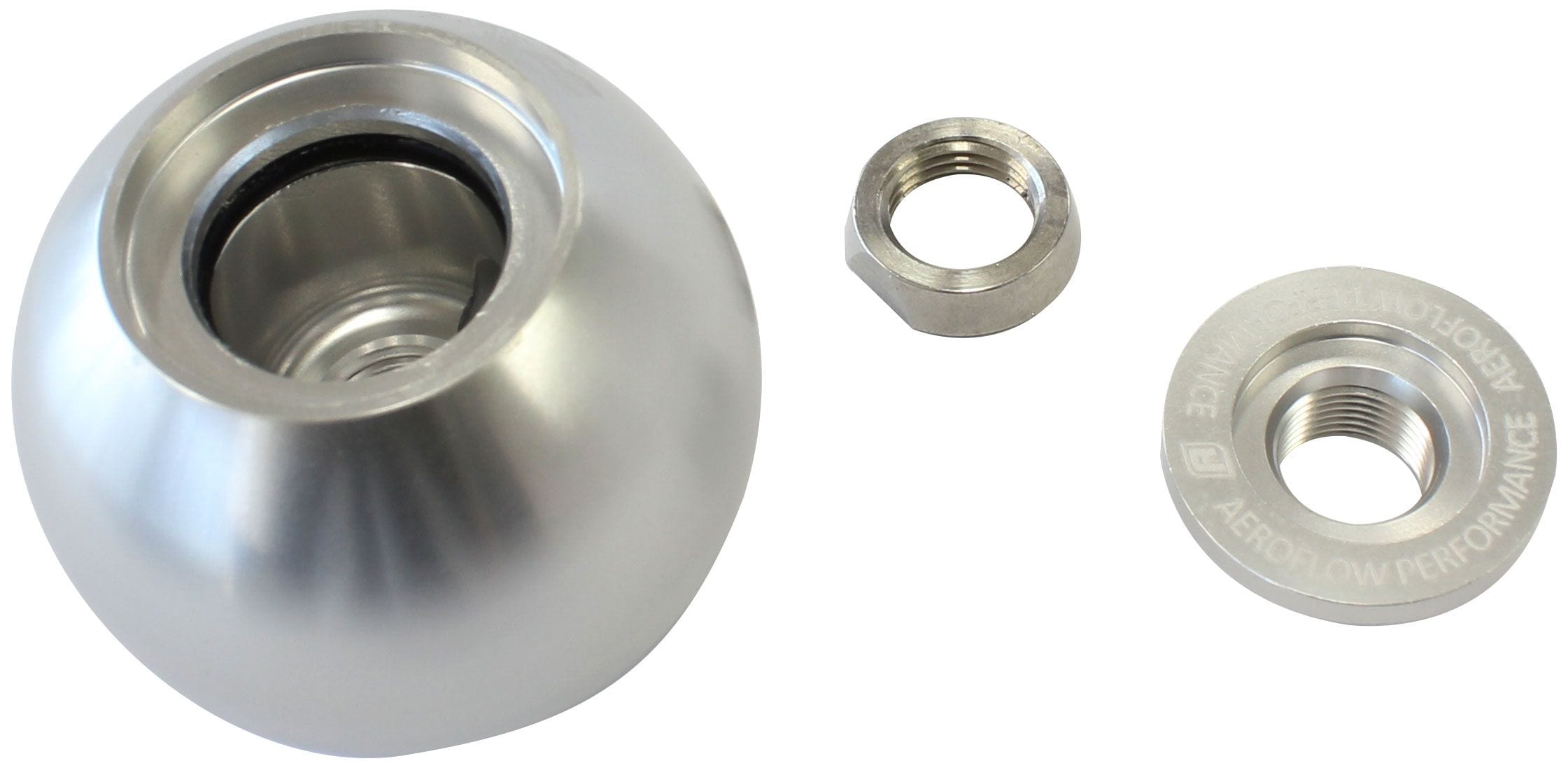 Aeroflow Performance Silver Finish Aeroflow Bang Shift Billet Round Gear Knob with Bare Button Boss  AF72-9905 SR