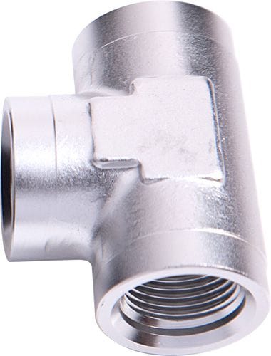 Aeroflow Performance Silver Finish Aeroflow Female Tee ORB -6AN AF938-06S SR