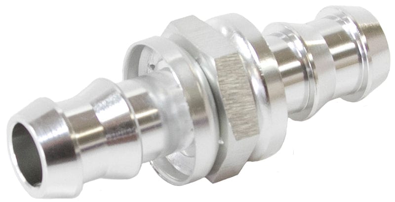 Aeroflow Performance Silver Finish Aeroflow Male to Male Barb Push Lock Adapter -8 to -10 AF410-10-08S SR