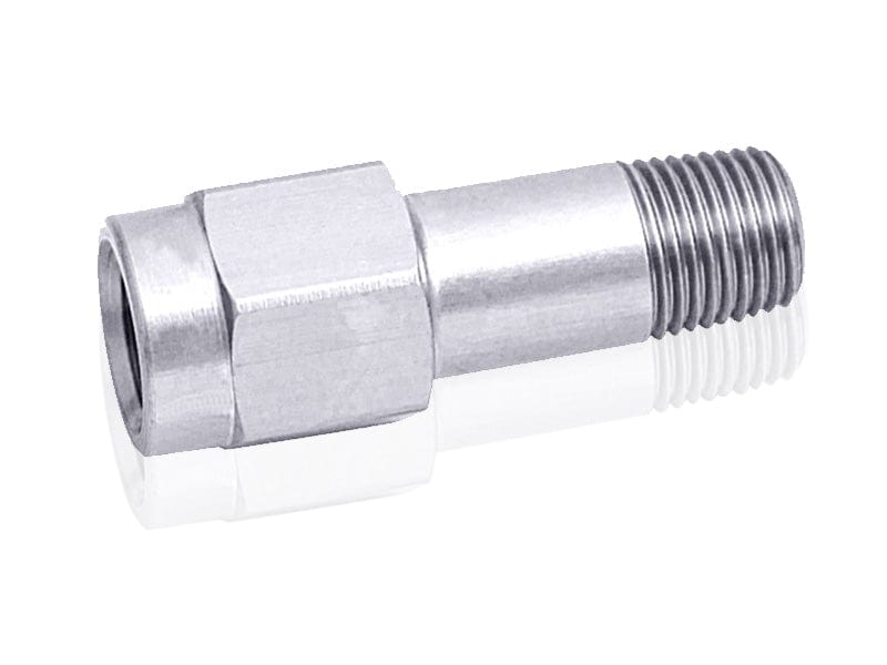 Aeroflow Performance Silver Finish. Extension Length is 1-1/4" (31.75mm) Aeroflow NPT Male-Female Extension 1/8" AF372-02S SR