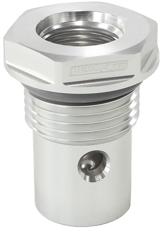 Aeroflow Performance Silver Finish, Suit Aeroflow Fuel Cells, -12 Male ORB to -8 Female ORB Aeroflow Roll Over Valve -12AN AF613-12S SR
