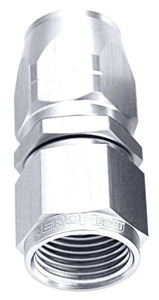 Aeroflow Performance Silver Finish. Suits 100 & 450 Series Hose Aeroflow 500 / 550 Series Cutter Style One Piece Full Flow Swivel Straight Hose End -20AN SR