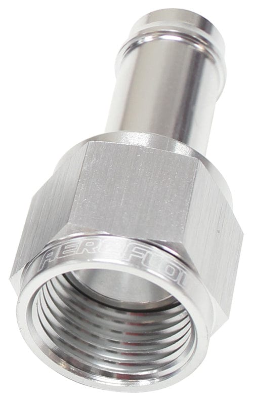 Aeroflow Performance Sliver Finish Aeroflow Straight Hose Barb 3/16" to -4AN Female AF411-04S SR