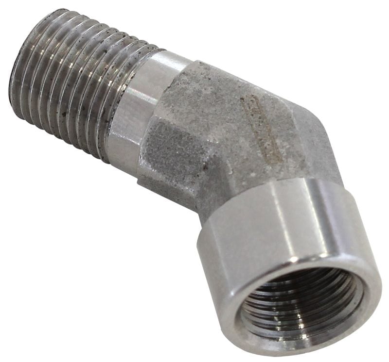 Aeroflow Performance Stainless Aeroflow 45° NPT Female to Male NPT Fitting 1/8" AF915-02SS SR