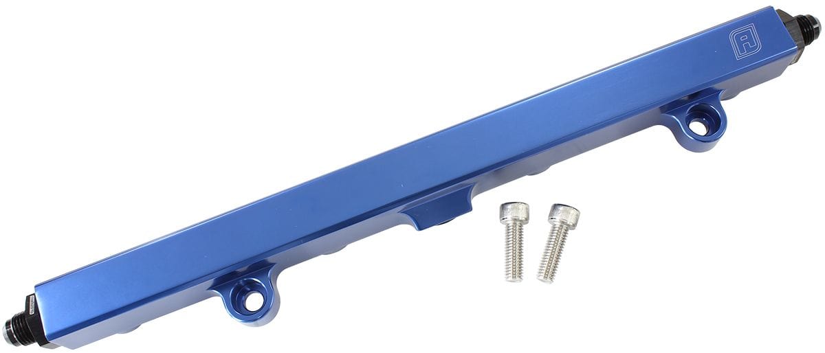 Aeroflow Performance Suit 14mm Full Length Fuel Injectors, -8ORB Ports Aeroflow Honda K20 and K24 Billet EFI Fuel Rail - Blue AF64-2140 SR