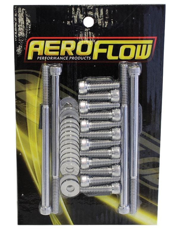Aeroflow Performance Suit 302-351C with Ford Racing #6582 Valve Covers Aeroflow Cap Screw Valve Cover Bolt Set AF37-0005 SR