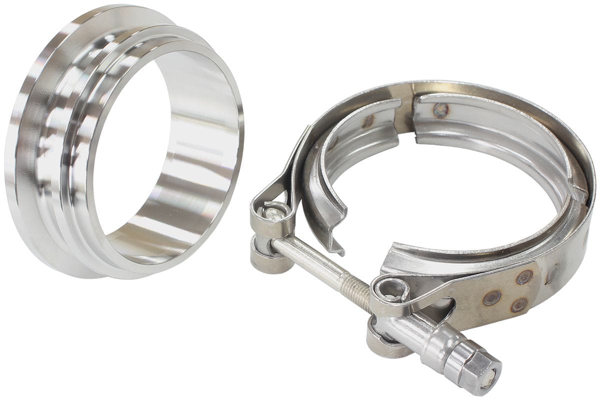 Aeroflow Performance Suit 6662 1.01 A/R & All 6762 Rear Exhaust Housings Aeroflow Boosted Turbine Inlet 3" O.D Stainless Steel V-Band Kit AF8080-1016 SR
