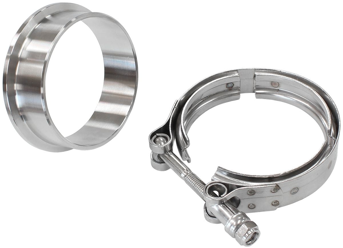 Aeroflow Performance Suit Aeroflow Turbo's With 3" I.D Flange Aeroflow Boosted Turbine Inlet 3.62" O.D Stainless Steel V-Band Kit AF8080-1024 SR