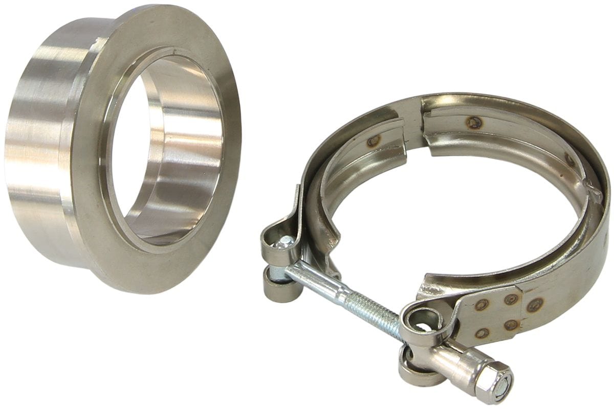 Aeroflow Performance Suit Aeroflow Turbo's With 3" I.D Flange, GT30/35 Turbine Style Aeroflow Boosted Turbine Inlet 3" O.D Stainless Steel V-Band Kit AF8080-1010 SR