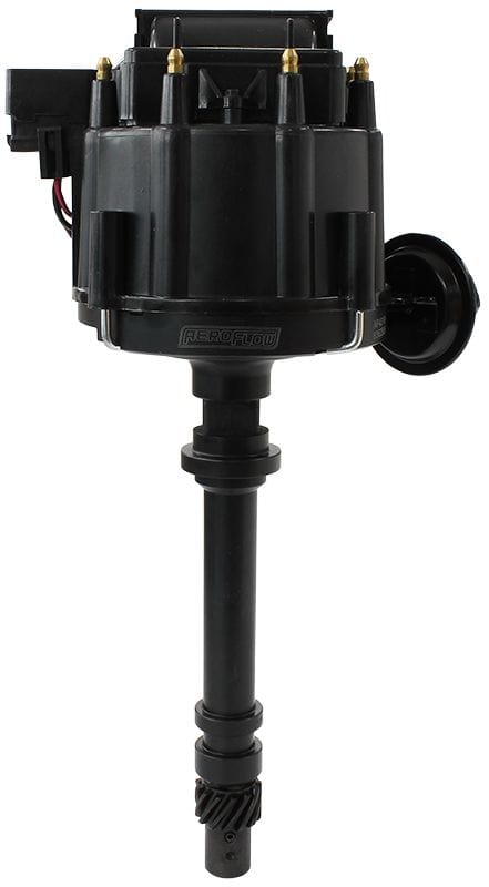 Aeroflow Performance Suit Chev Small Block and Big Block V8 Aeroflow XPRO Chevrolet HEI Distributor with Coil in Cap, Black Anodised Body with Black SR