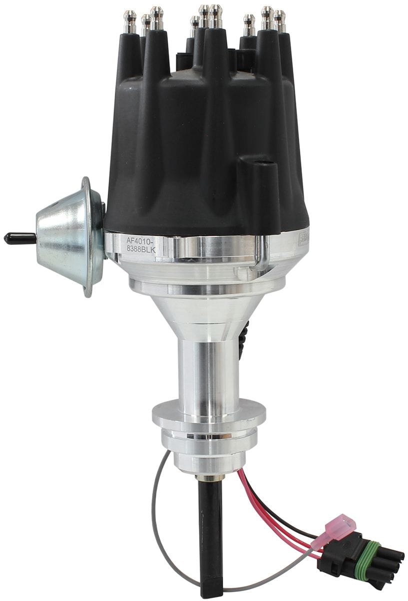 Aeroflow Performance Suit Chrysler Small Block 318 and 360 V8 Aeroflow XPRO Chrysler Ready to Run Distributor, Machined Aluminium Body with Black Cap A SR