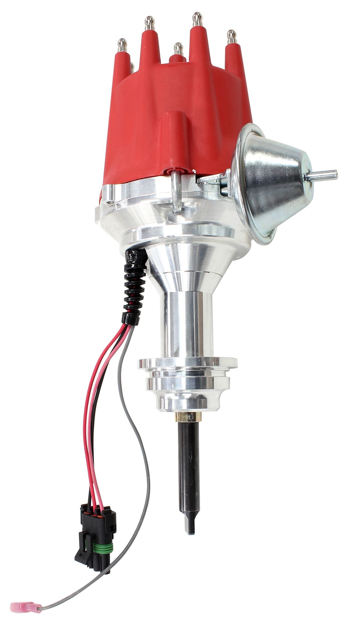 Aeroflow Performance Suit Chrysler Small Block 318 and 360 V8 Aeroflow XPRO Chrysler Ready to Run Distributor, Machined Aluminium Body with Red Cap AF4 SR