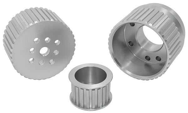 Aeroflow Performance Suit Ford 289 to 351 Winsdor and 302 to 351 Cleveland, 3 & 4 Bolt Pat Aeroflow Ford Gilmer Drive Kit (Belt not included) - Silver Finish AF64-3002 SR