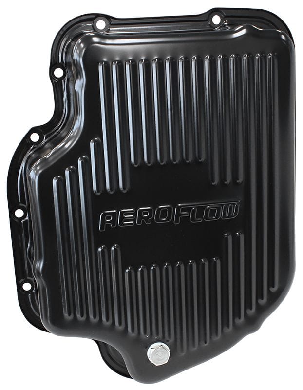 Aeroflow Performance Suit GM TH400, Deep Pan With Drain Plug Aeroflow Black Transmission Pan AF1826-3001 SR