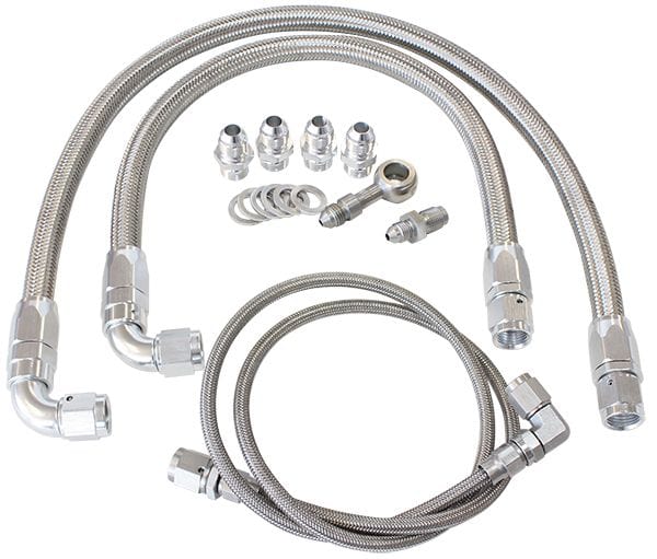 Aeroflow Performance Suit Nissan SR20 S14 and S15 Aeroflow Turbo Oil & Water Feed Line Kit AF30-1002 SR