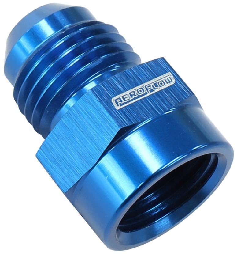 Aeroflow Performance suit Nissan & Toyota Steering Aeroflow M14 x 1.5 Inverted Seat to -6AN Adapter, Blue AF361-06 SR