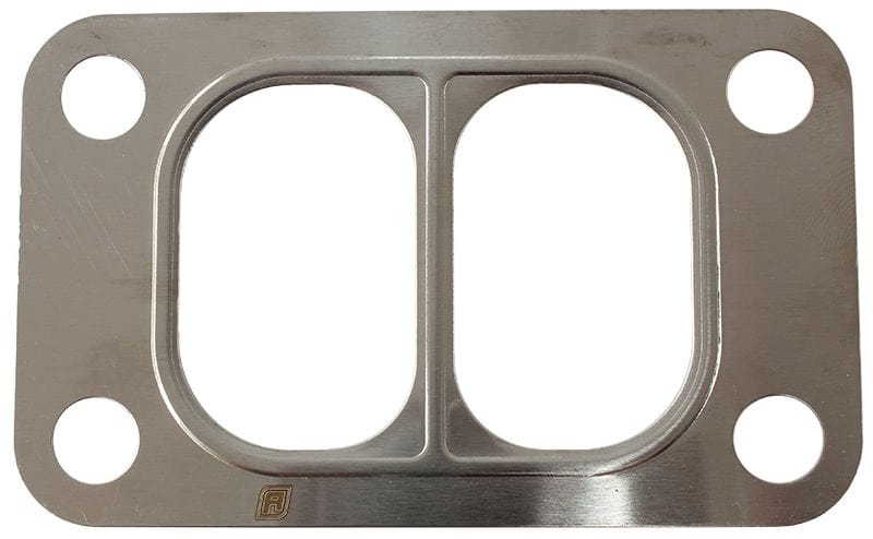 Aeroflow Performance Suit T3 Twin Entry Flange, Single Layer Embossed Steel Aeroflow Turbo Inlet Flange Gasket AF9557-0002 SR