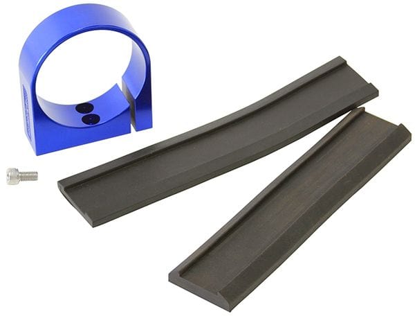 Aeroflow Performance Suits Aeroflow/Bosch 044 Fuel Pumps. Can also be used as a 2-5/8" Gau Aeroflow Single Billet Fuel Pump Bracket - Blue AF64-2901 SR