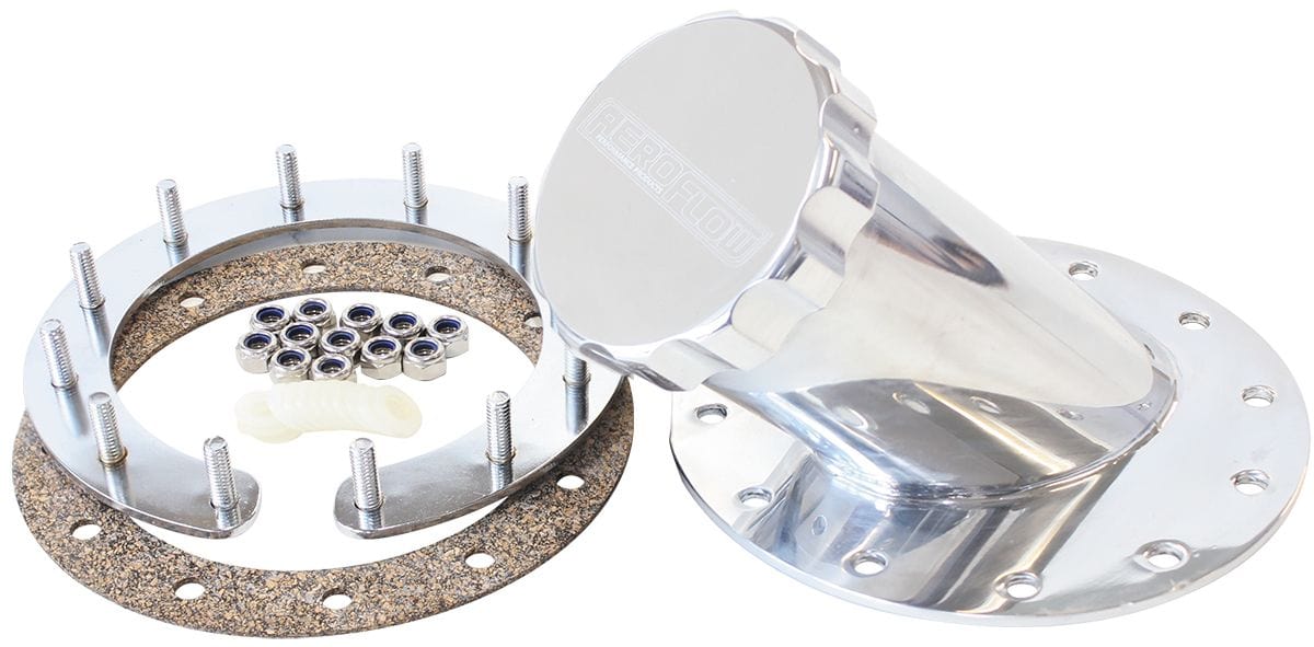 Aeroflow Performance Suits Aeroflow Fuel Cells, Polished Finish Aeroflow Remote Fuel Cell Filler 45° 2-1/2" Neck AF85-3000 SR