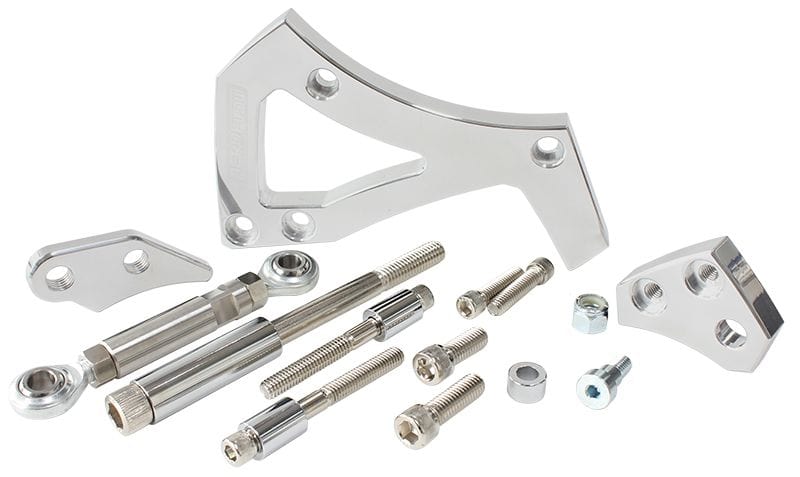 Aeroflow Performance Suits Ford 302-351C with Ford OEM Style Alternators Aeroflow Mid Mount Drivers Side Billet Aluminium Alternator Bracket - Polished AF64-4000 SR