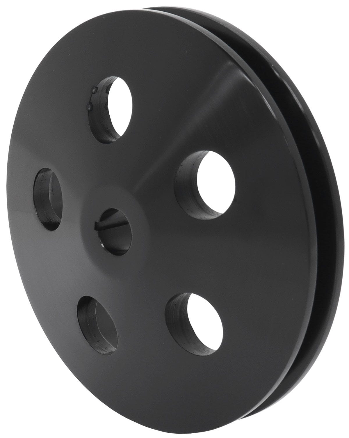Aeroflow Performance Suits GM Saginaw Pump Aeroflow Power Steering Pump Pulley with Single Groove - Black Finish AF83-1003BLK SR